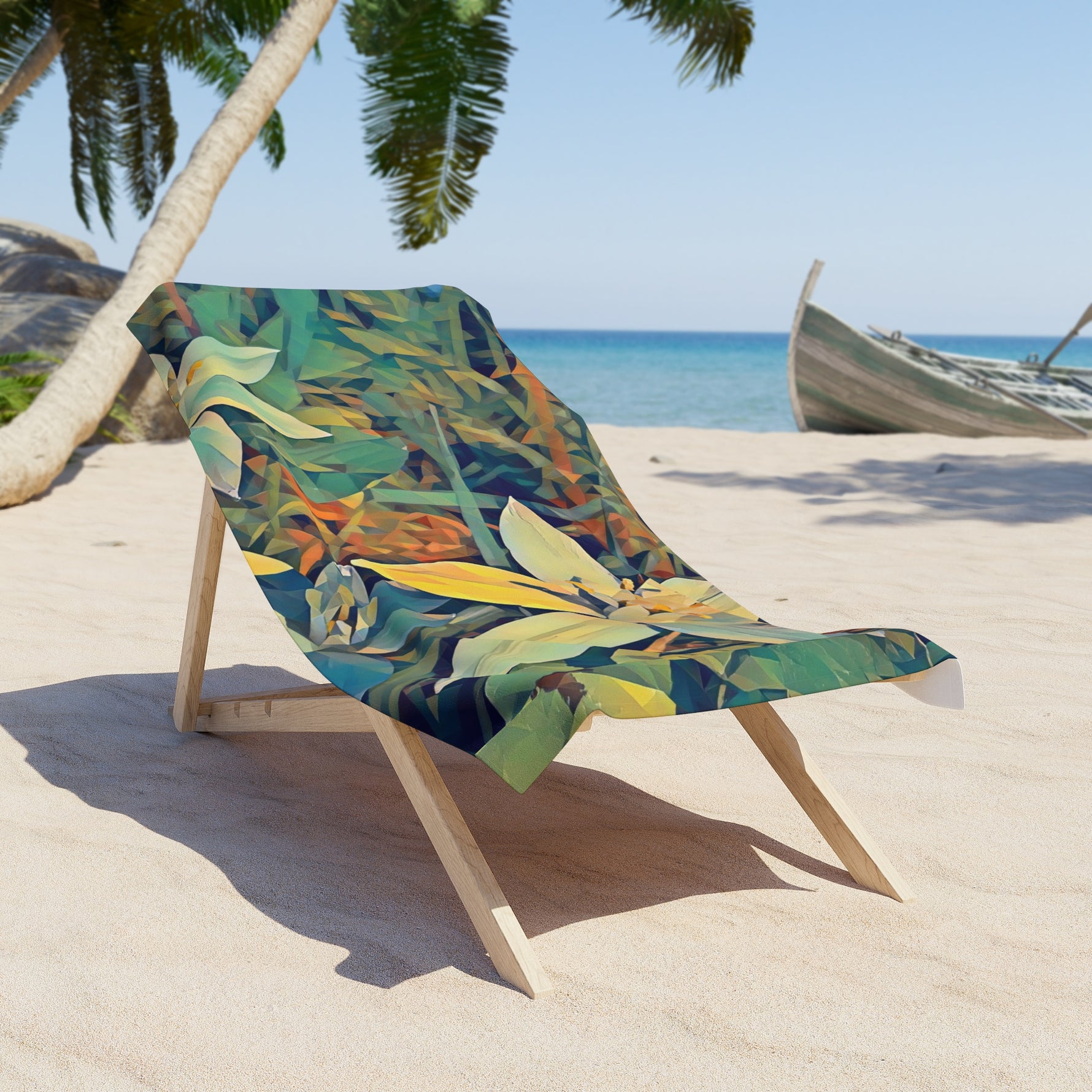 Beach Towel – Poly Art - Flower of Ornithogalum (Variant 4)
