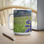 Ceramic White Cup 15oz - Poly Art - Flower of Muscari