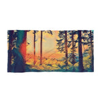 Beach Towel – Poly Art - Forest Sunset (Variant 2)