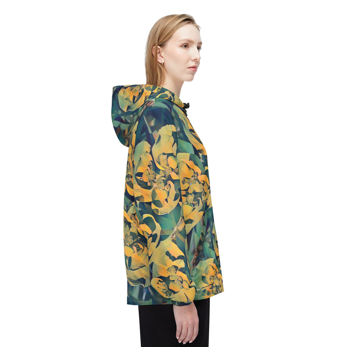 Windbreaker Jacket - Poly Art - Flower of Euphorbia Helioscopia