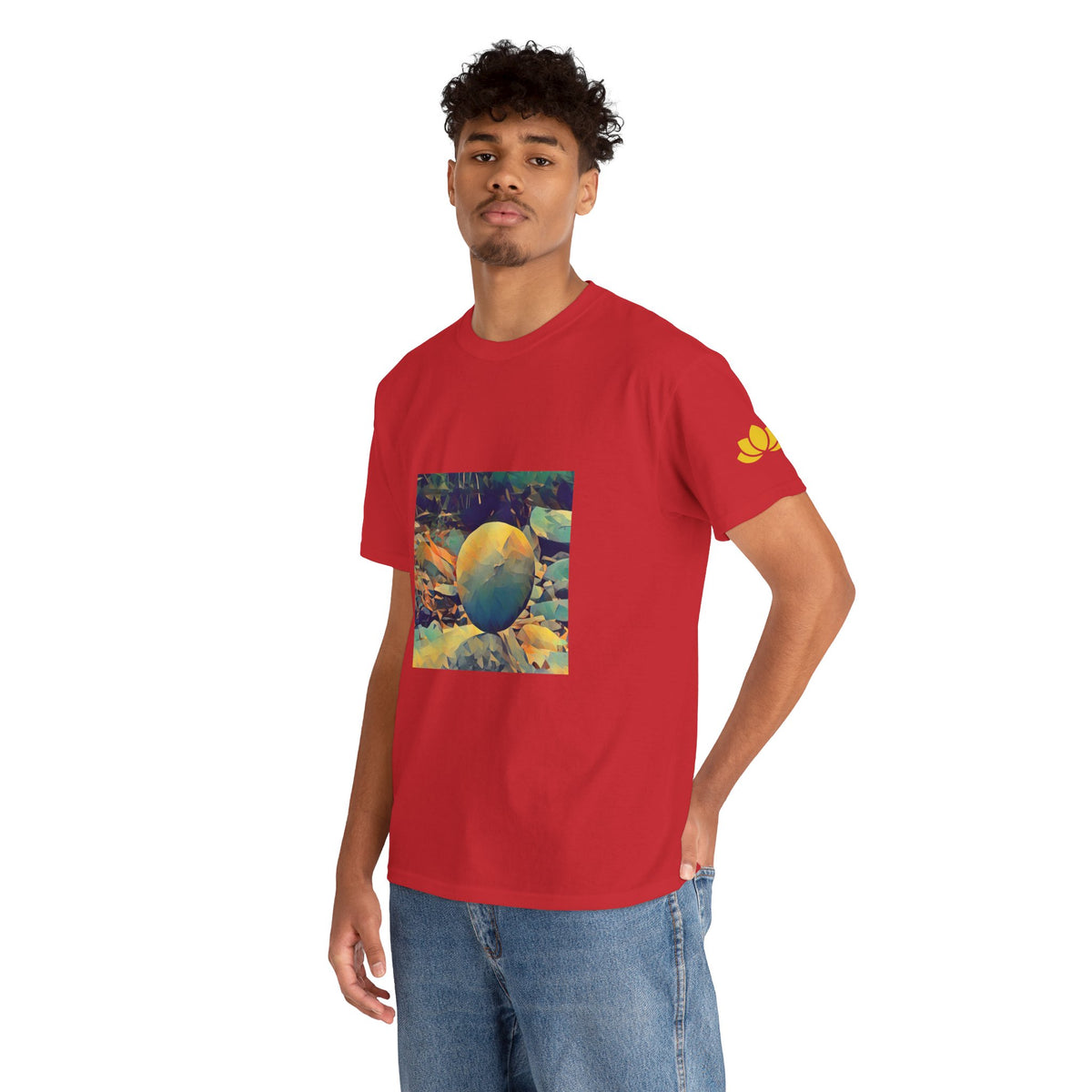 Unisex Heavy Cotton Tee - Poly Art - Stone Balance