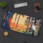 Desk Mat - Poly Art - Forest Sunset (Variant 2)