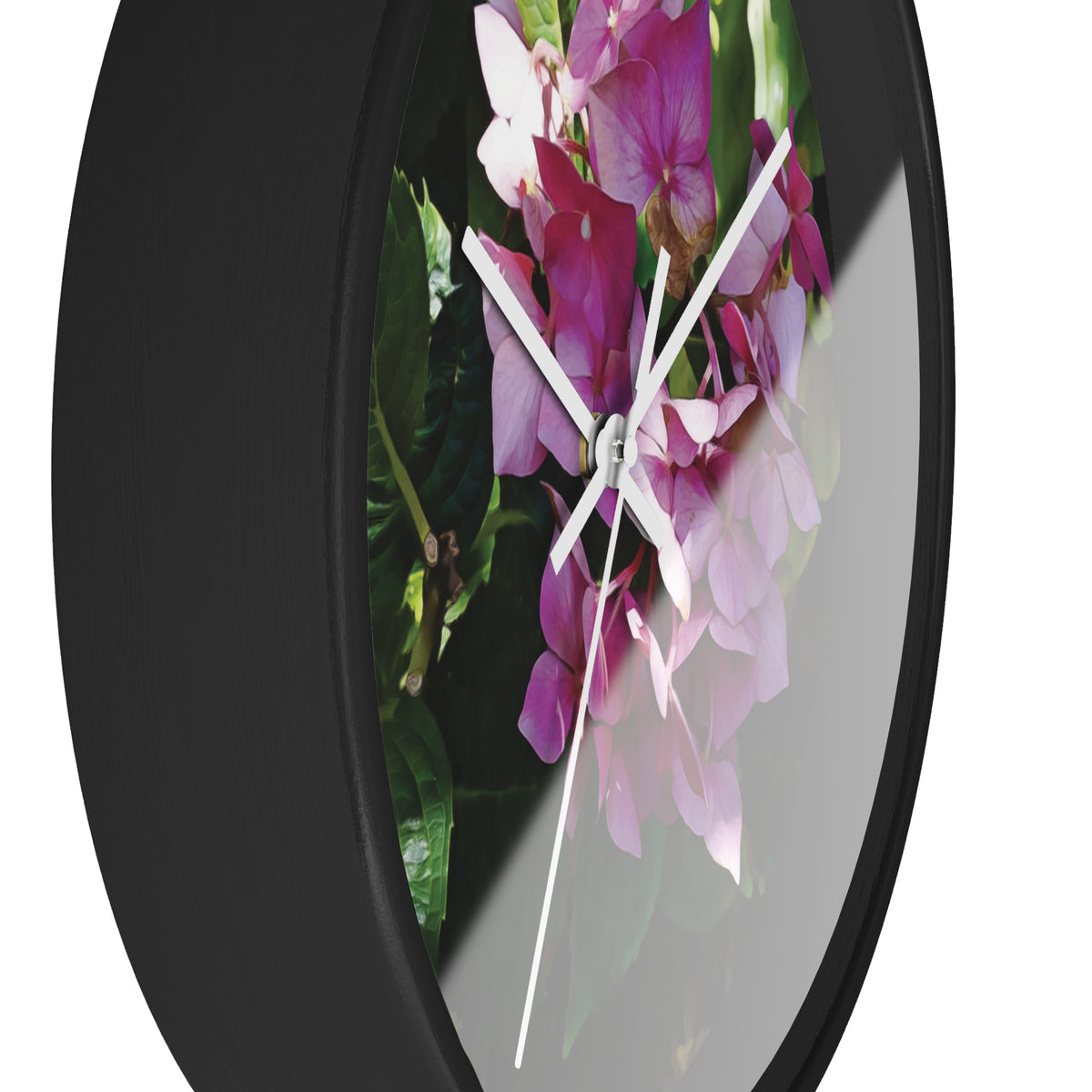 Wall Clock - Flower of Ortensia/Hydrangea Macrophylla