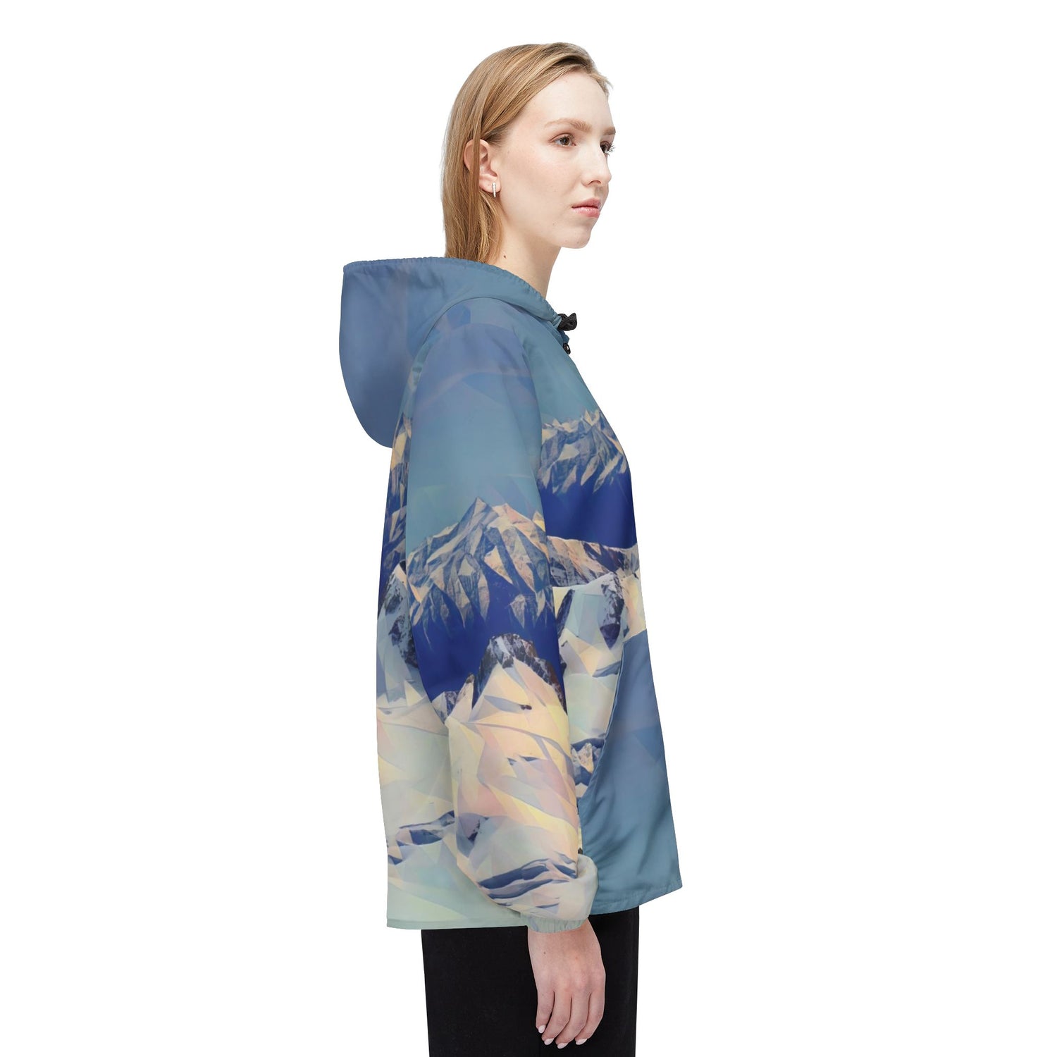 Windbreaker Jacket - Poly Art - View from Mont Blanc