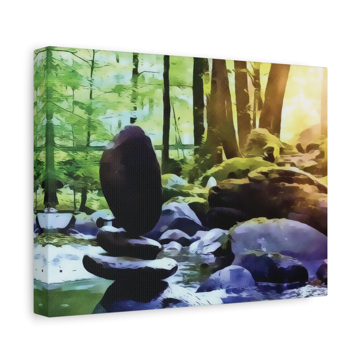 Stretched Matte Canvas - Stone Balance (Variant 2)