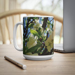 Ceramic White Cup 15oz - Apples' Tree Flower
