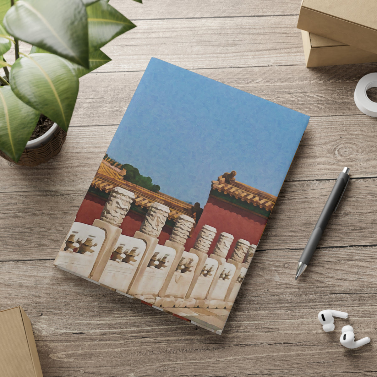 Hardcover Notebook with Puffy Covers - China's Beauty