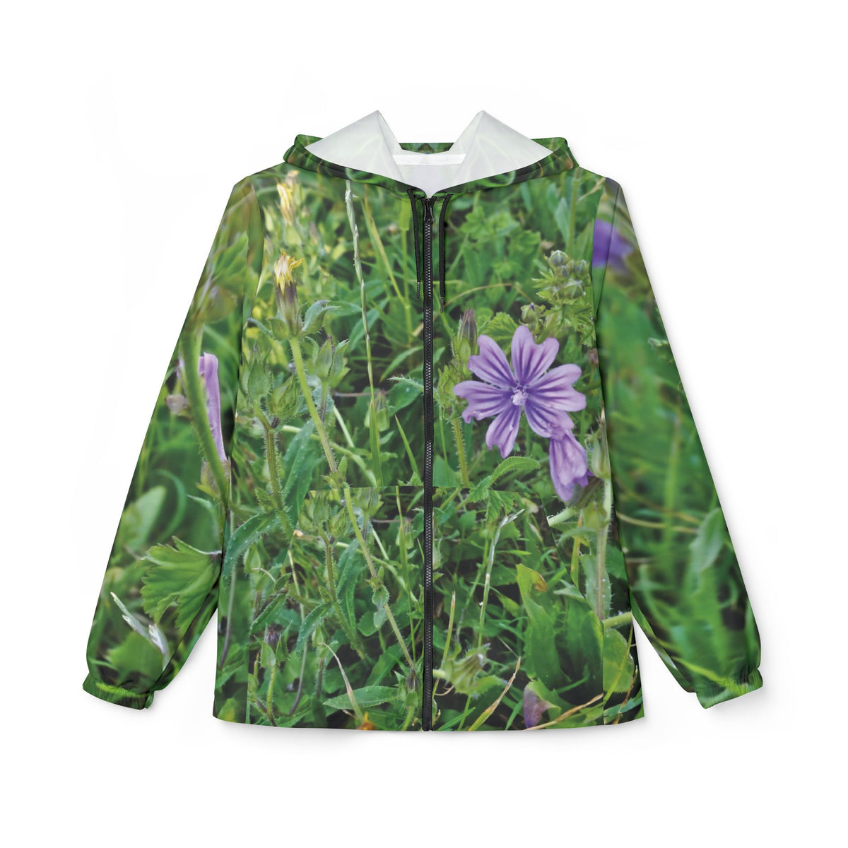 Windbreaker Jacket - Flower of Malva Sylvestris