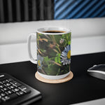 Ceramic White Cup 15oz - Poly Art - Flower of Daisies (Variant 4)