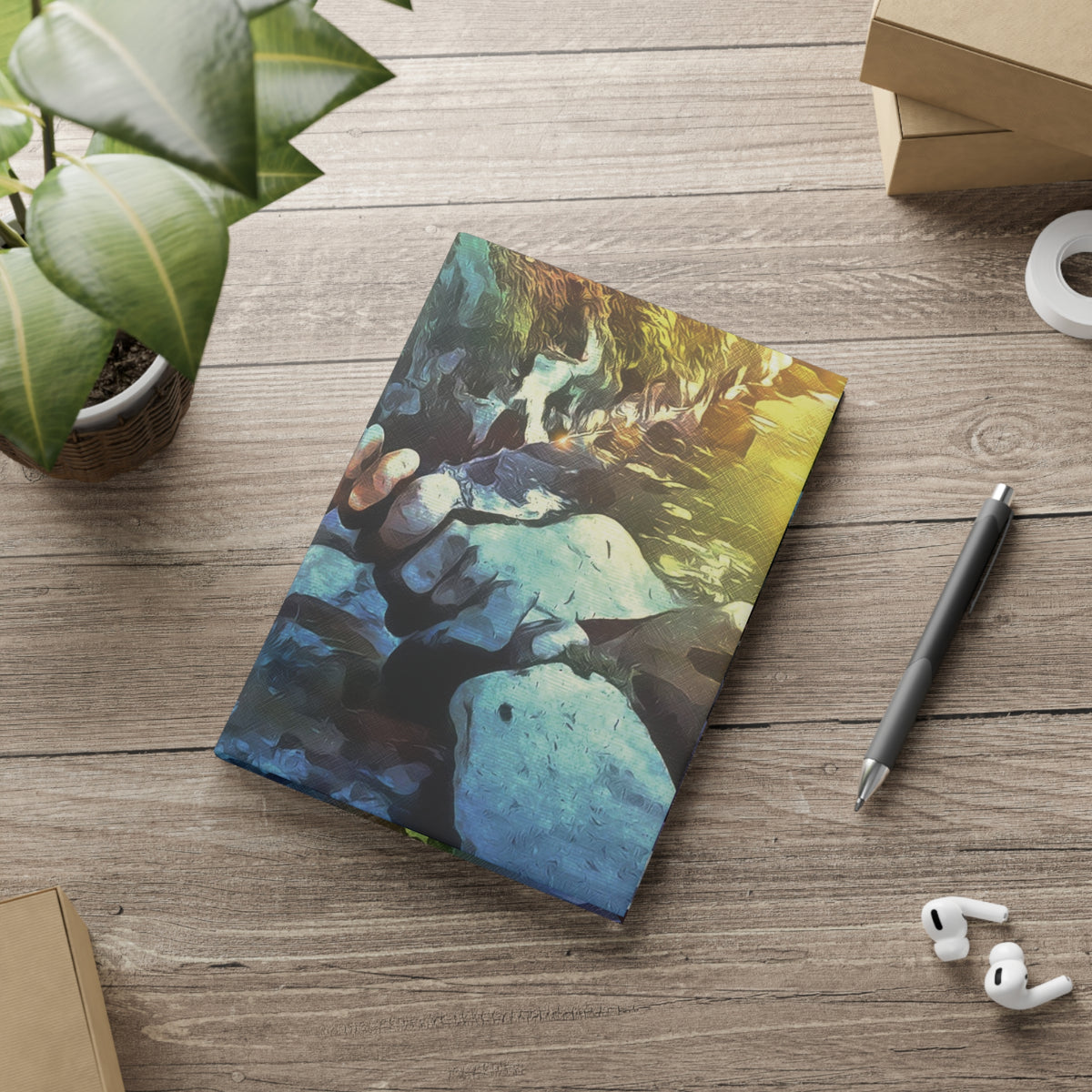 Hardcover Notebook with Puffy Covers - Stone Balance (Variant 2)