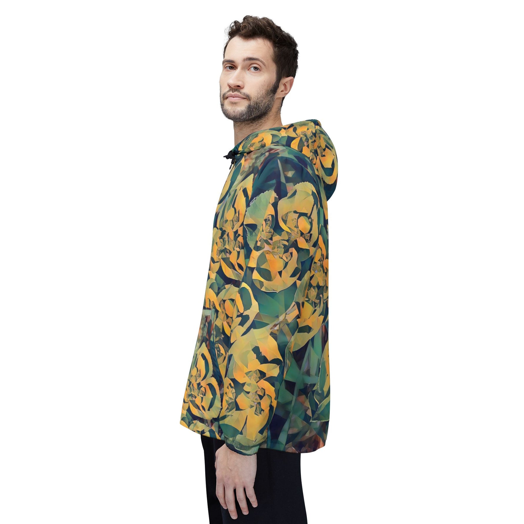 Windbreaker Jacket - Poly Art - Flower of Euphorbia Helioscopia