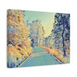 Stretched Matte Canvas - Poly Art - Forest (Variant 08)