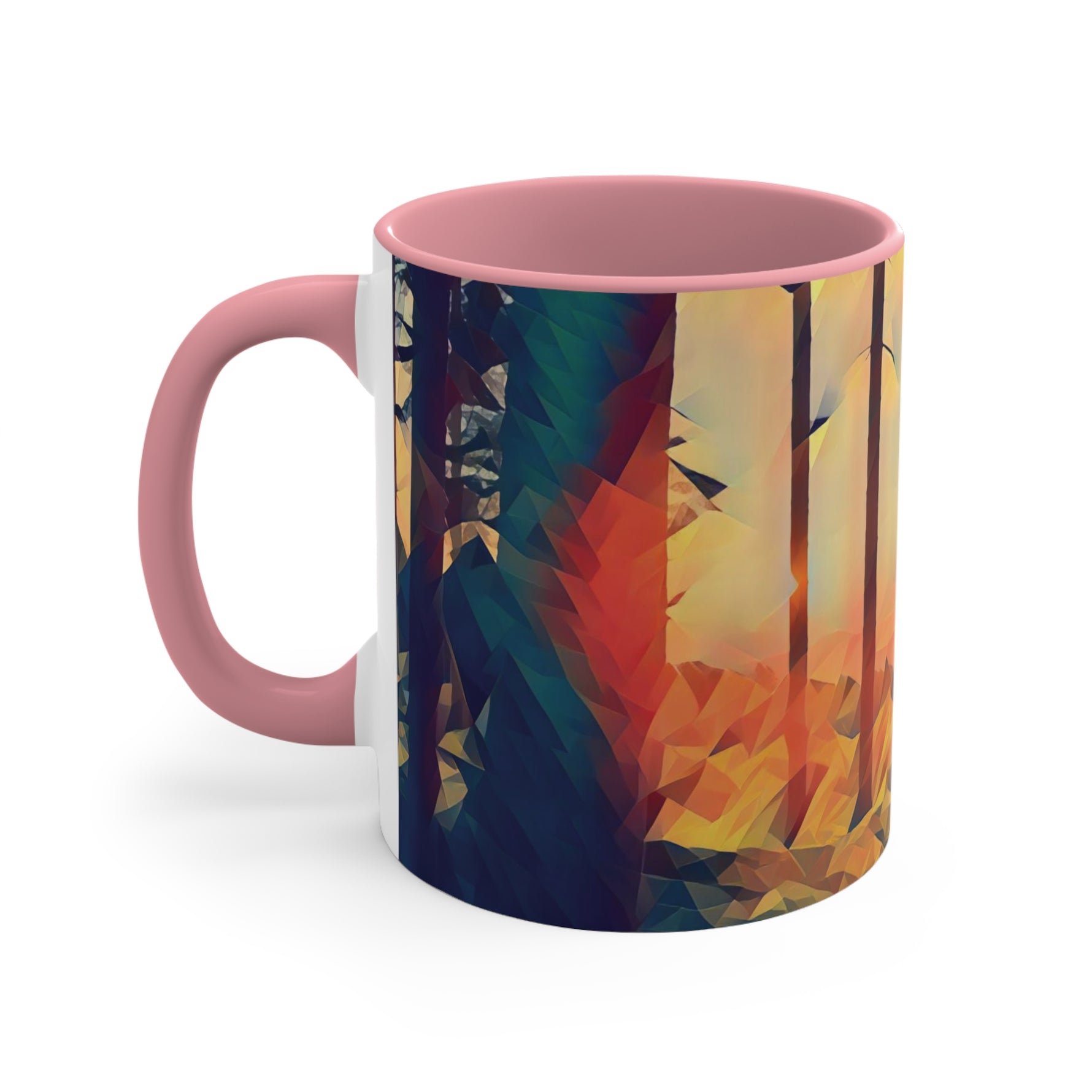 Mug 11oz - Poly Art - Forest Sunset (Variant 2)