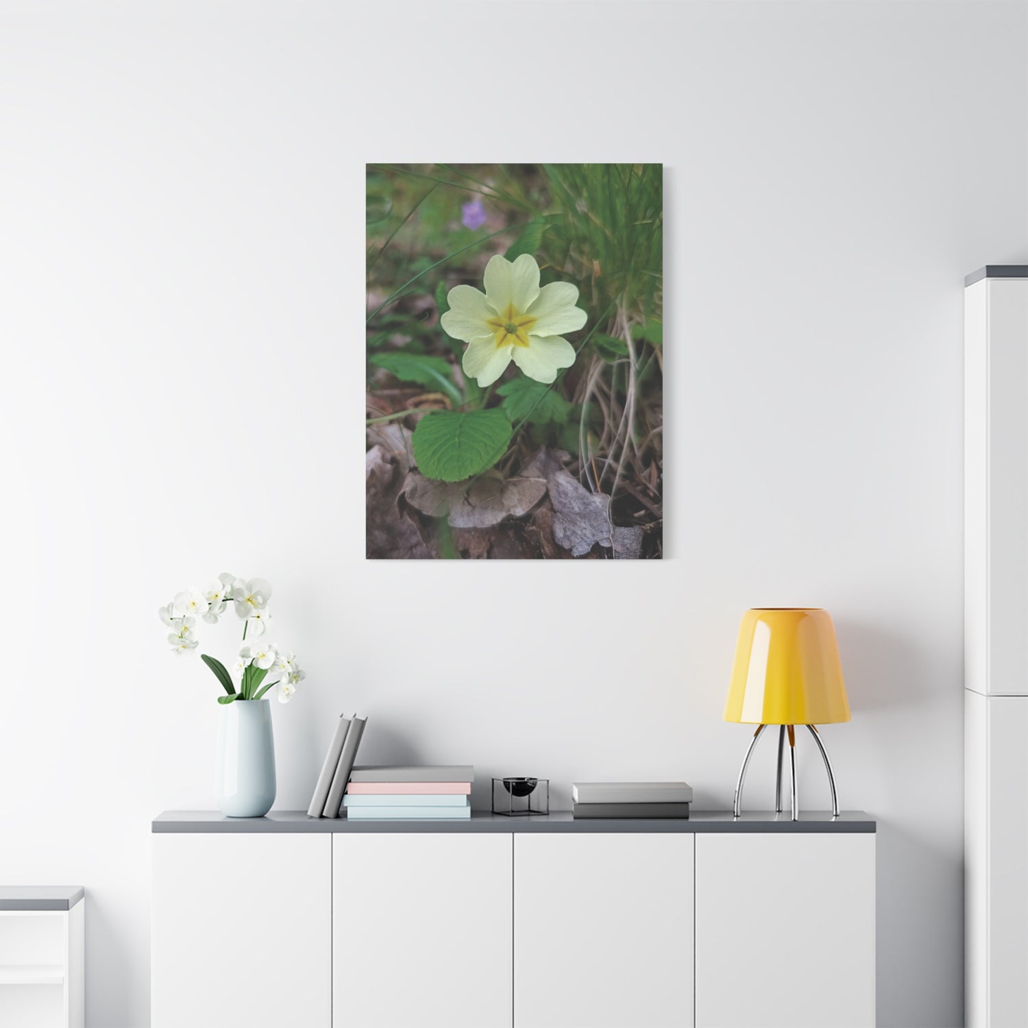 Stretched Matte Canvas - Flower of Primula