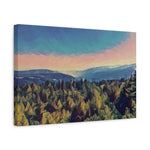 Stretched Matte Canvas - Poly Art - Tuscan Landscape (Variant 1)