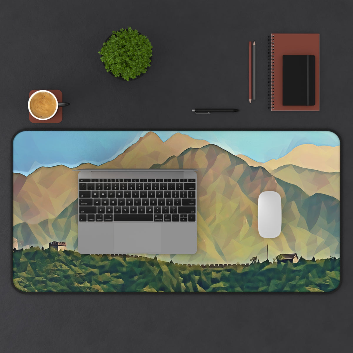 Desk Mat - Poly Art - China's Great Wall (Variant 4)