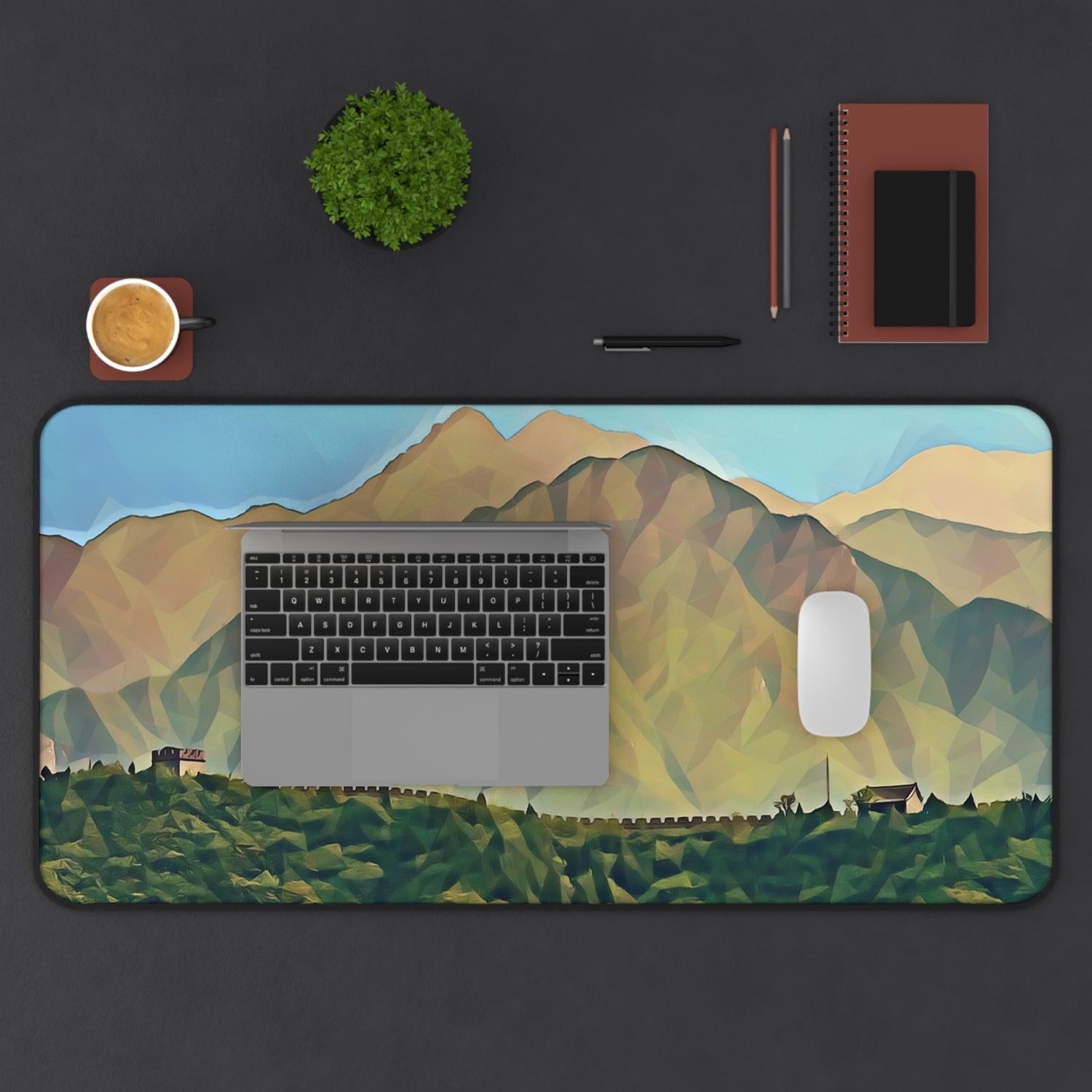 Desk Mat - Poly Art - China's Great Wall (Variant 4)
