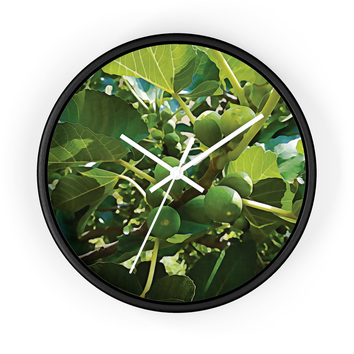 Wall Clock - Fig's Plant, with Fruits and Leaves