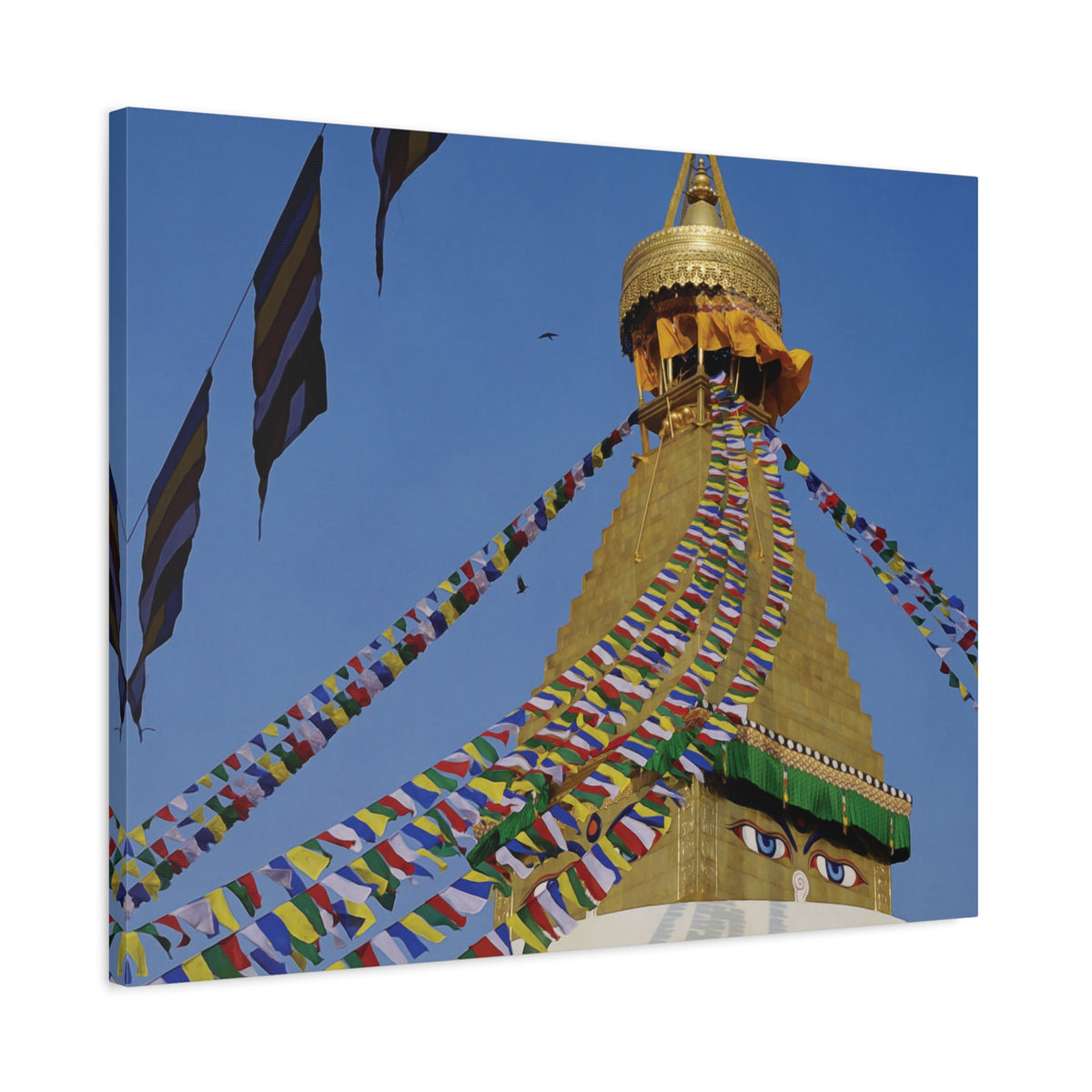Stretched Matte Canvas - Nepal, Stupa with Buddha's Eyes (Variant 1)