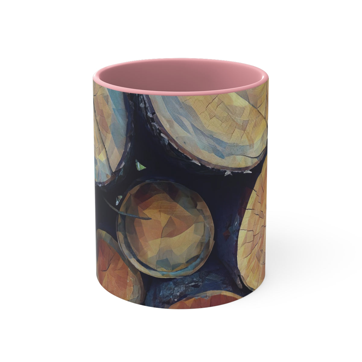 Mug 11oz - Poly Art - Wooden Trunks (Variant 4)