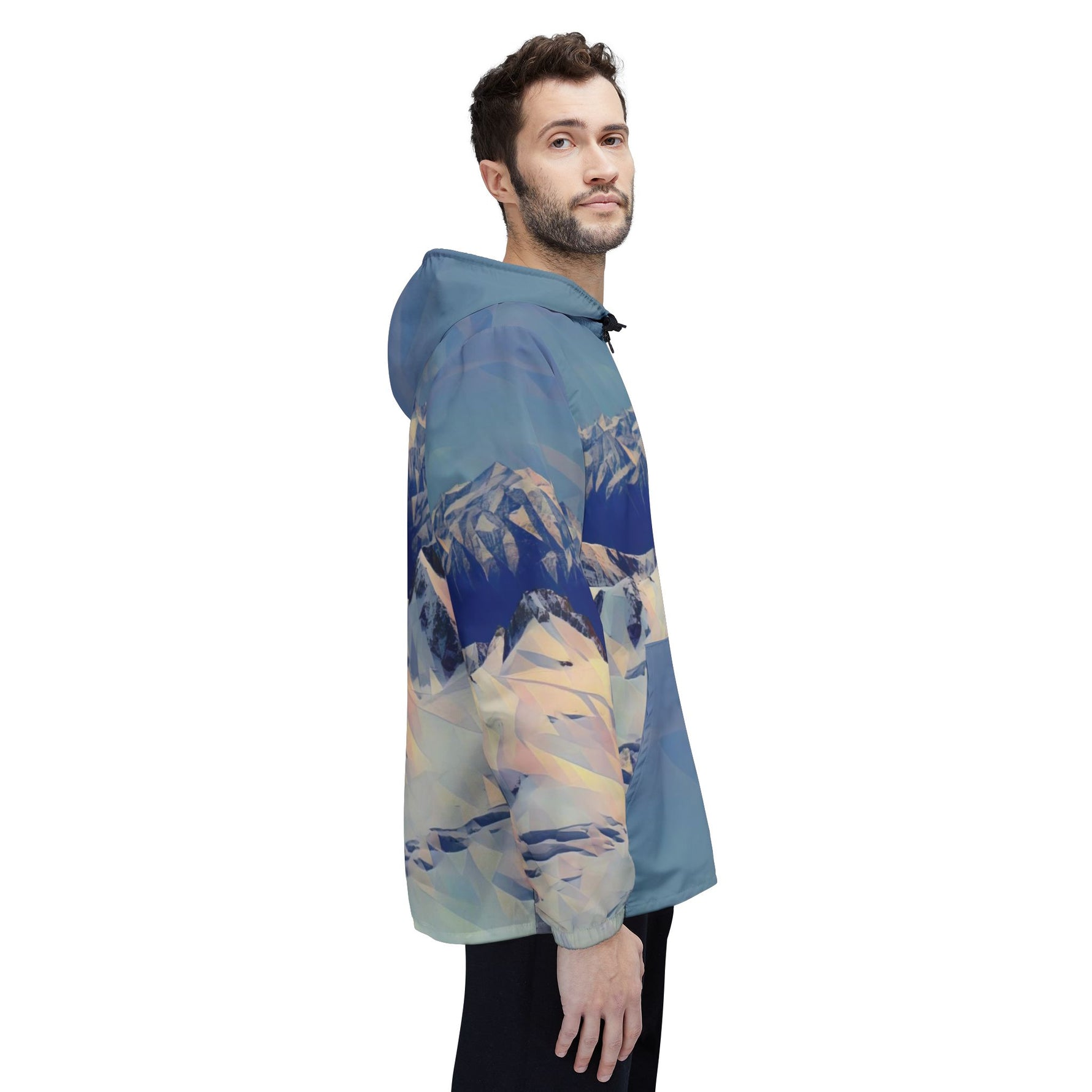Windbreaker Jacket - Poly Art - View from Mont Blanc