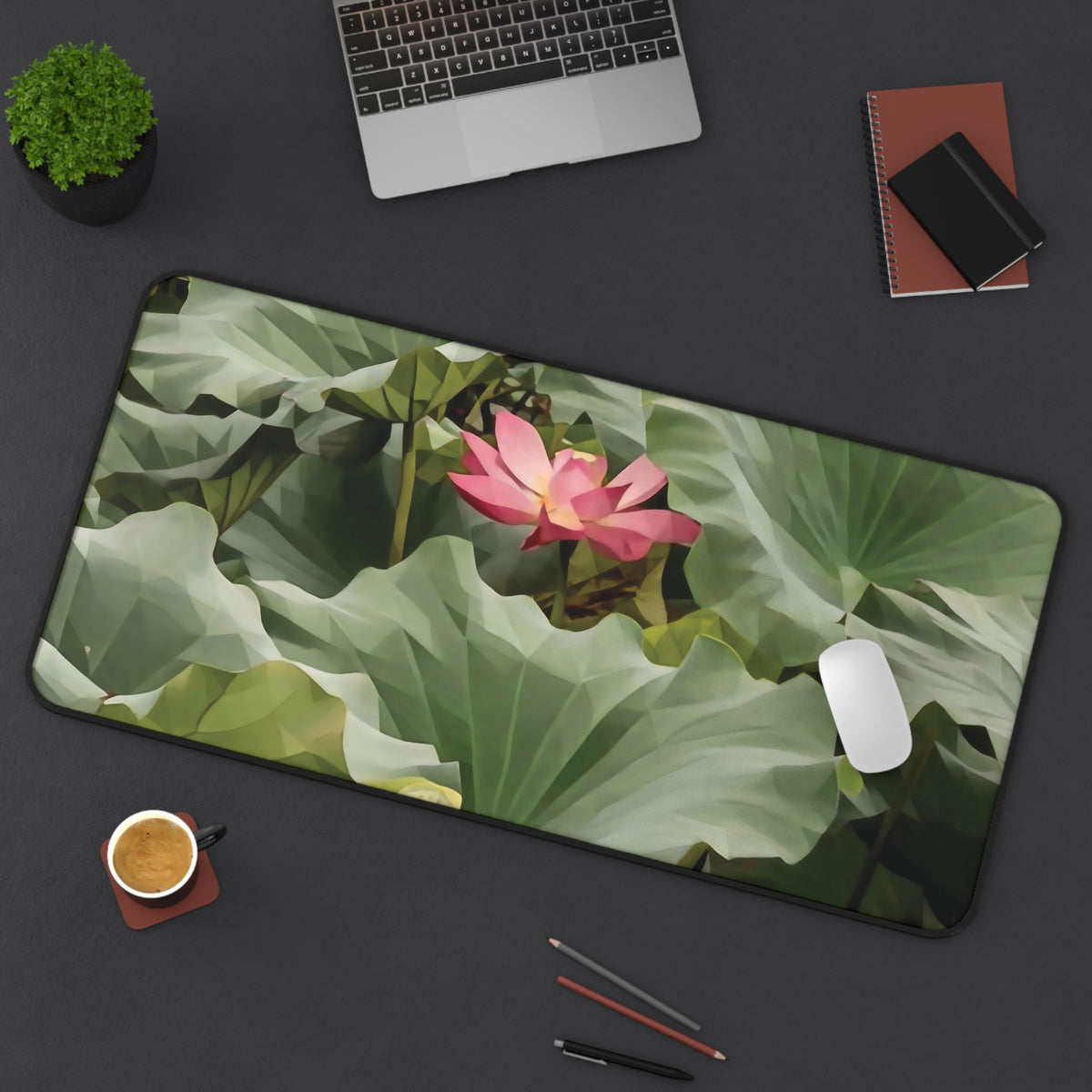 Desk Mat - Poly Art - Flower of Lotus (Variant 2)