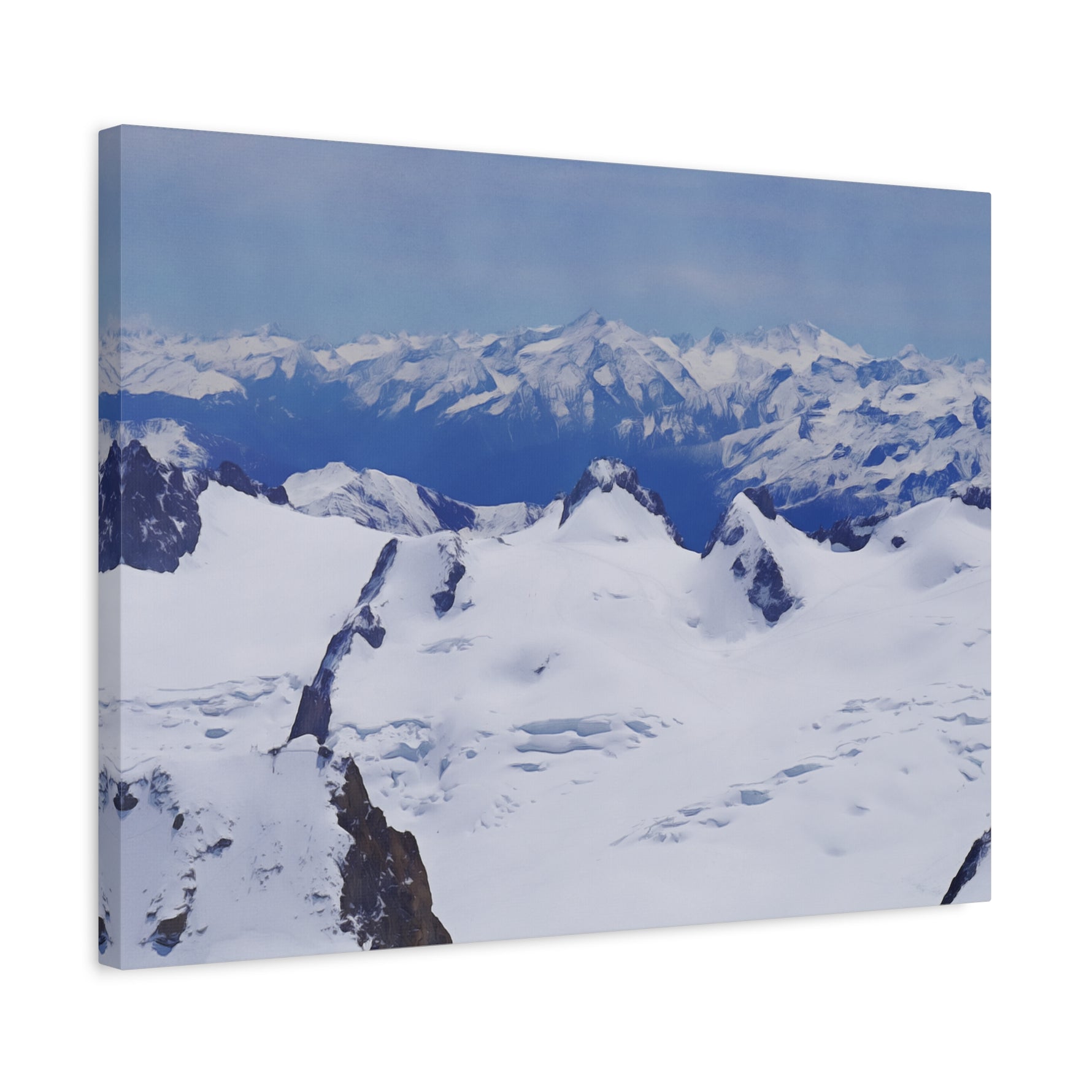 Stretched Matte Canvas - View from Mont Blanc