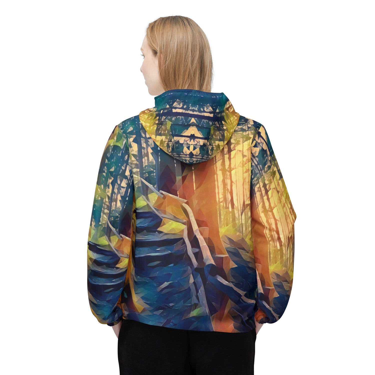 Windbreaker Jacket - Poly Art - Forest, a Path (Variant 1)