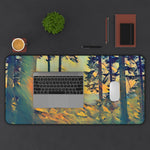 Desk Mat - Poly Art - Forest Sunset (Variant 1)