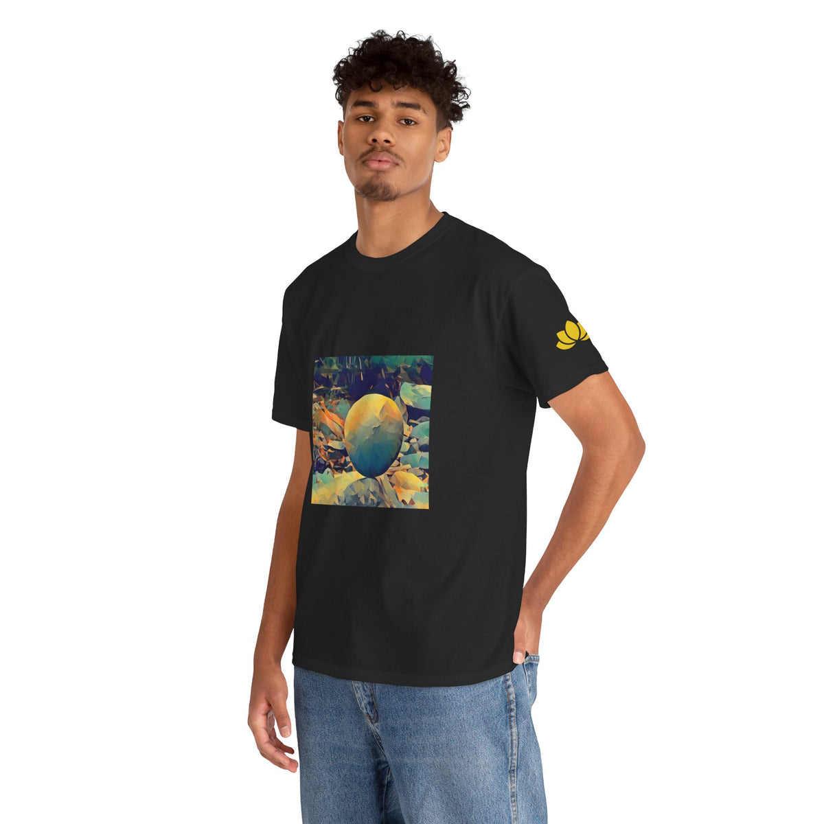 Unisex Heavy Cotton Tee - Poly Art - Stone Balance