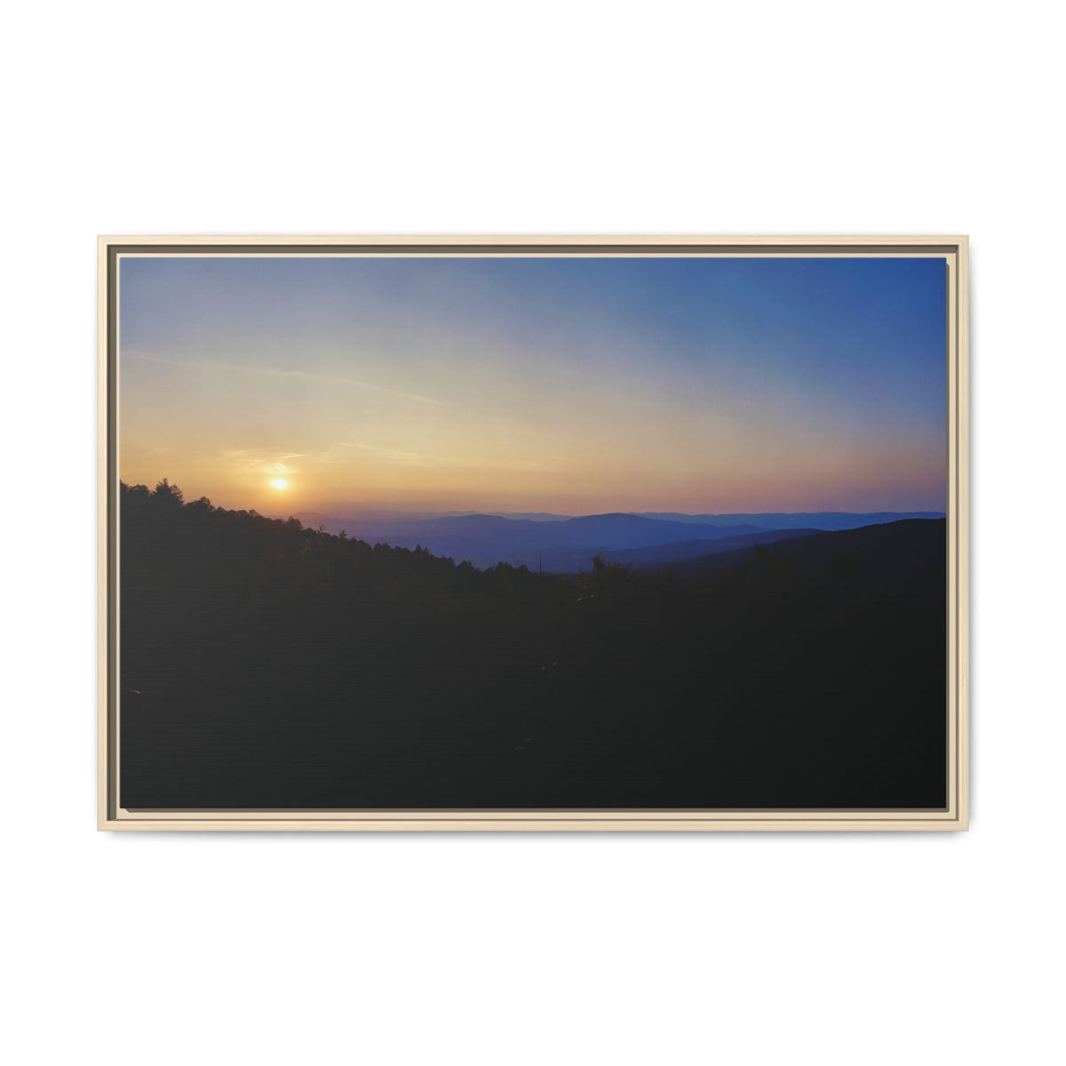 Forest Sunset Horizon | Framed Canvas