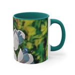 Mug 11oz - Poly Art - Flower, White