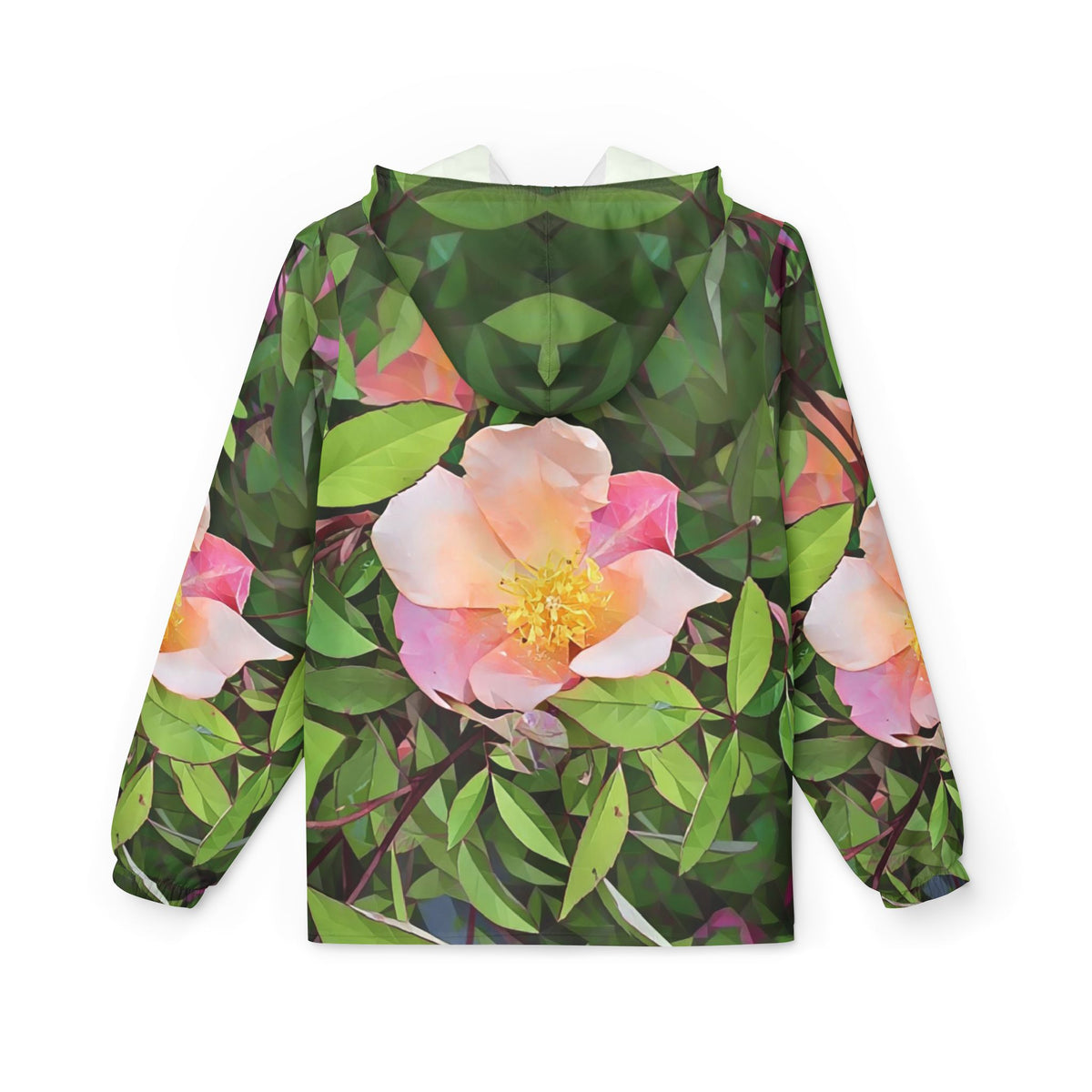 Windbreaker Jacket - Poly Art - Flower of Rose (Variant 1)