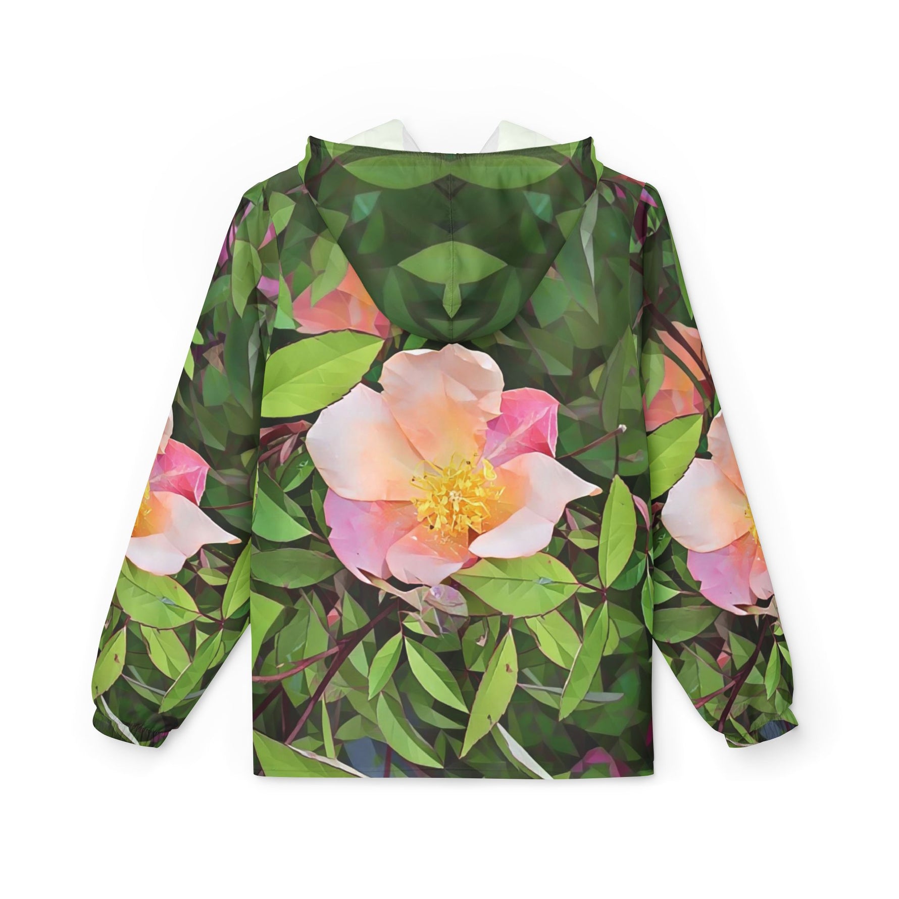 Windbreaker Jacket - Poly Art - Flower of Rose (Variant 1)