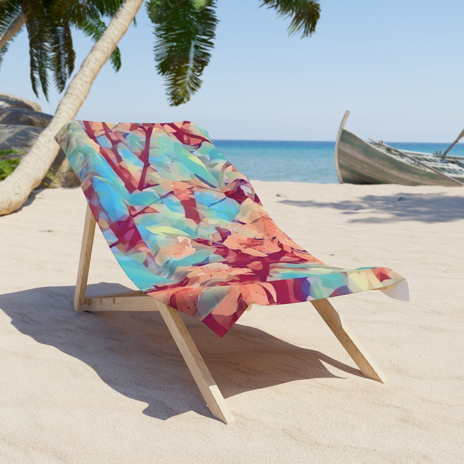 Beach Towel – Poly Art - Apple's Tree Flower (Variant 07)