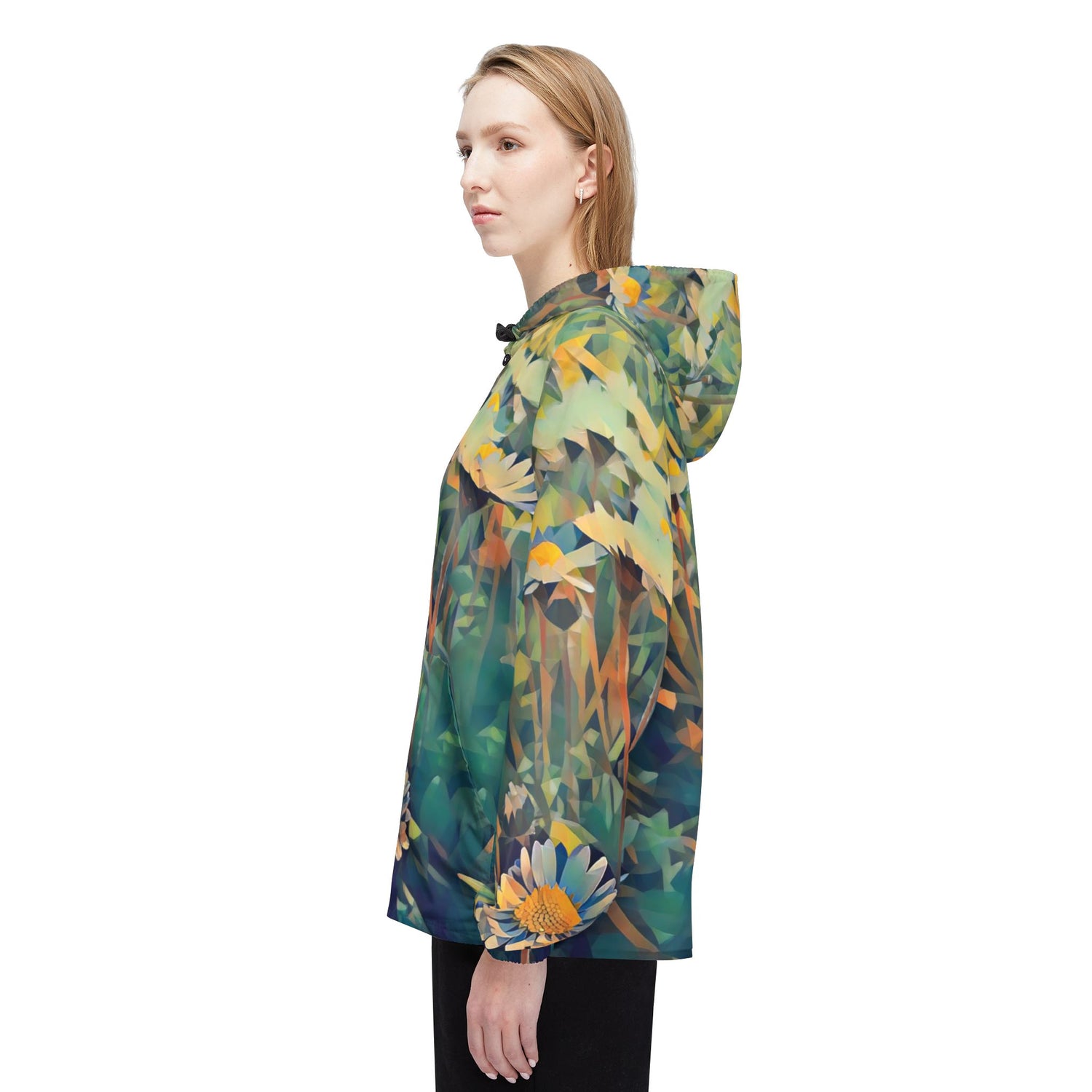 Windbreaker Jacket - Poly Art - Flower of Daisies (Variant 2)