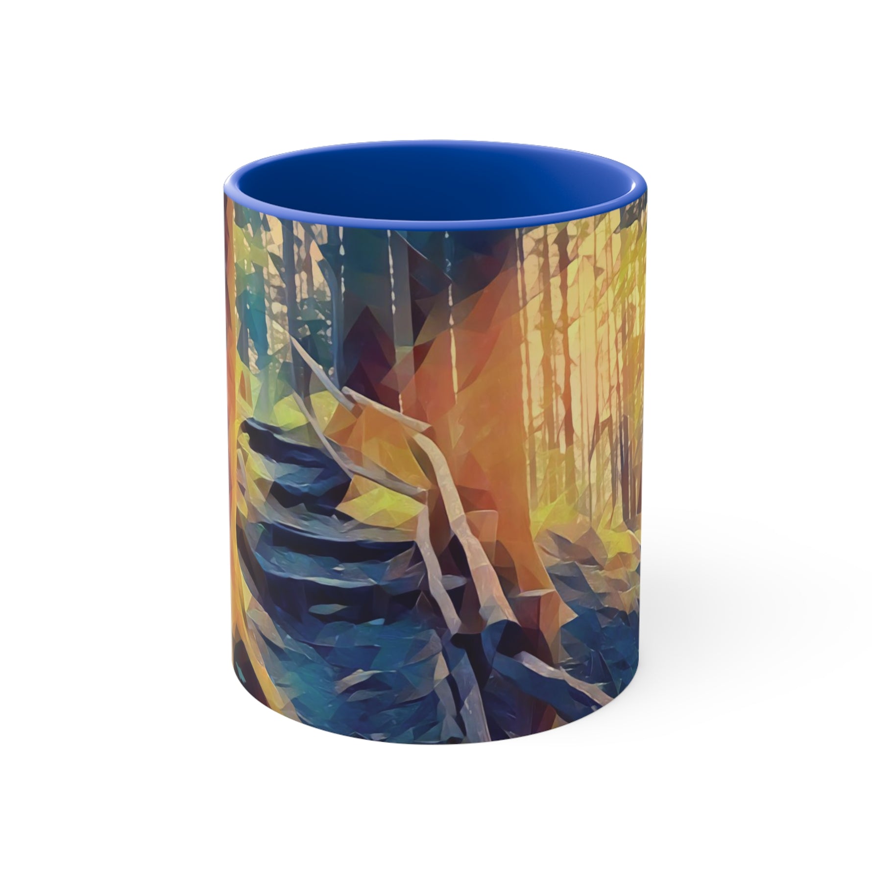 Mug 11oz - Poly Art - Forest, a Path (Variant 1)