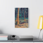 Stretched Matte Canvas - Poly Art - Forest (Variant 13)
