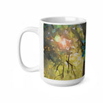 Ceramic White Cup 15oz - Poly Art - Tree Crown (Variant 2)