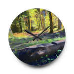 Acrylic Wall Clock - Poly Art - Forest (Variant 09)