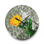 Acrylic Wall Clock - Poly Art - Flower of Calendula (Variant 1)
