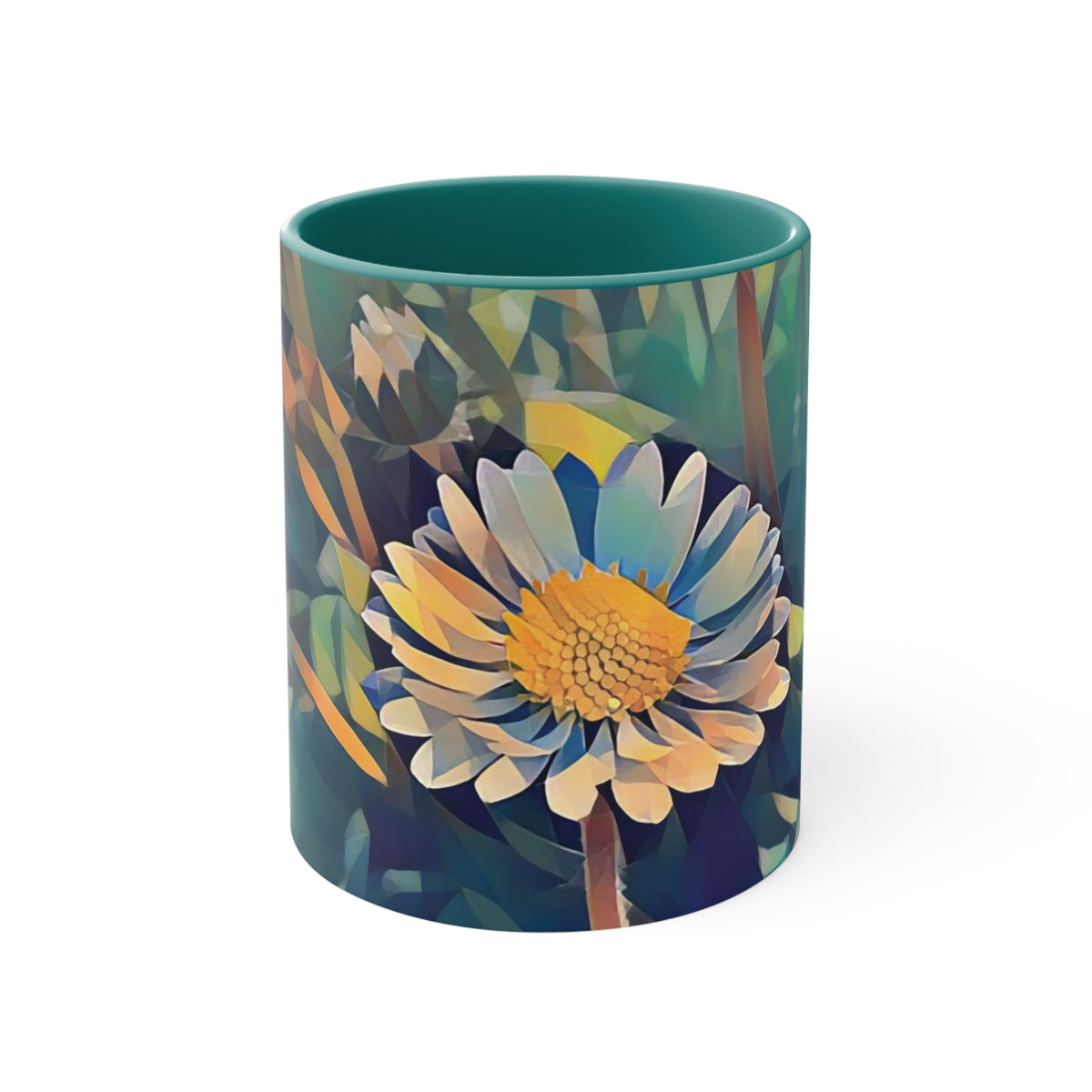 Mug 11oz - Poly Art - Flower of Daisies (Variant 05)