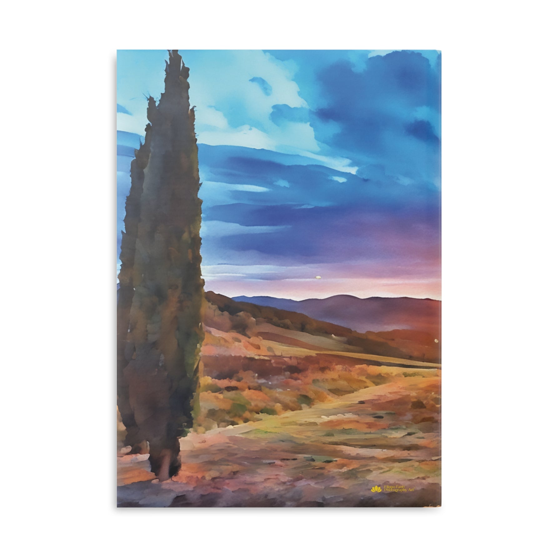 Hardcover Notebook with Puffy Covers - Tuscan Landscape (Variant 2)