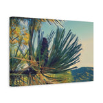 Stretched Matte Canvas - Poly Art - Fir Pinecone