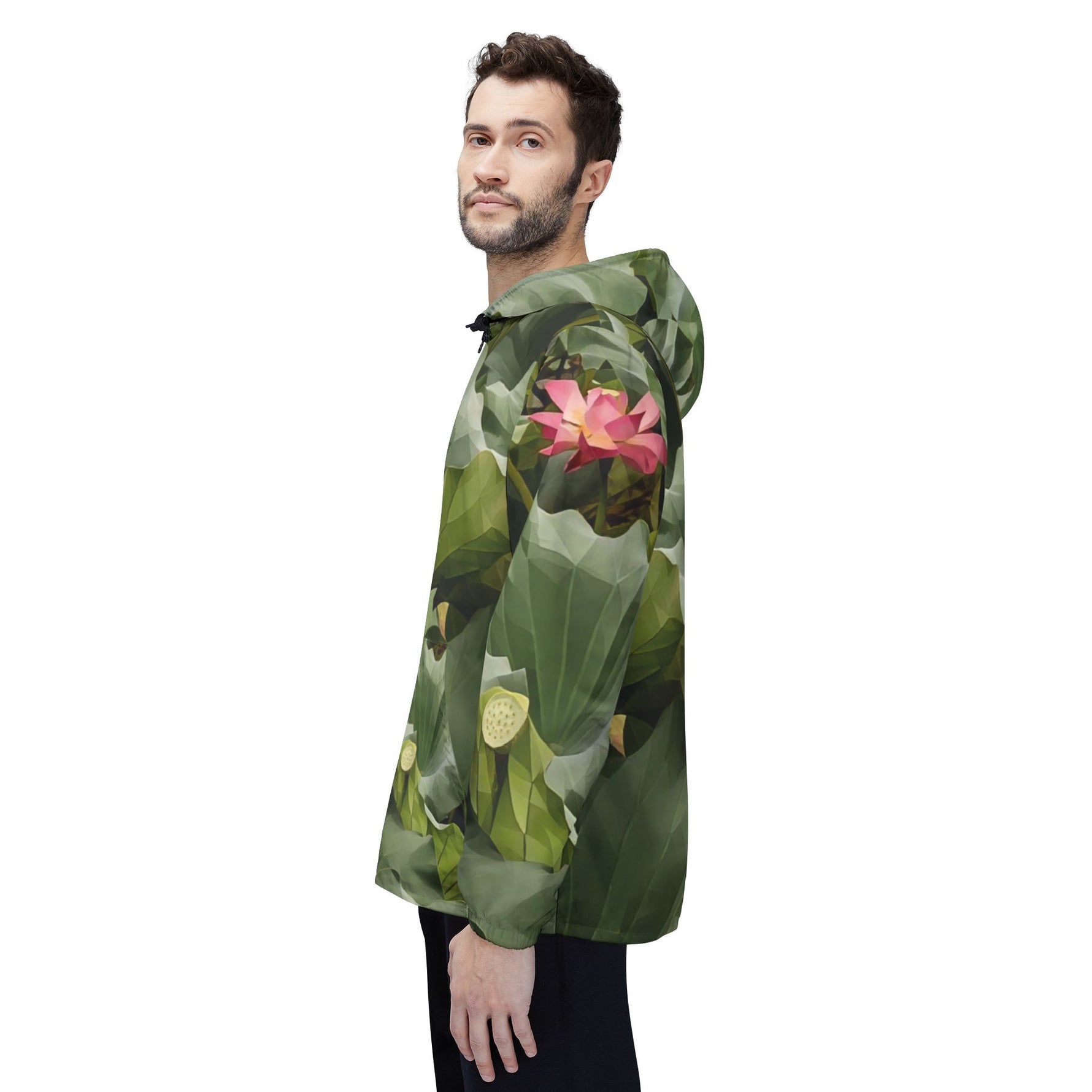 Windbreaker Jacket - Poly Art - Flower of Lotus