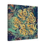 Stretched Matte Canvas - Poly Art - Flower of Euphorbia Helioscopia