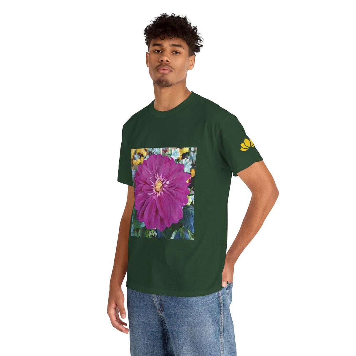 Unisex Heavy Cotton Tee - Flower of Dahlia