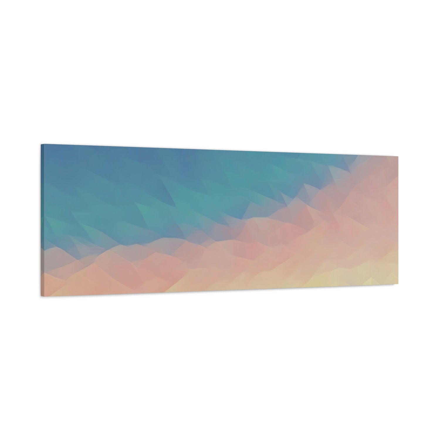Stretched Matte Canvas - Poly Art - Sunset Sky (Variant 1)