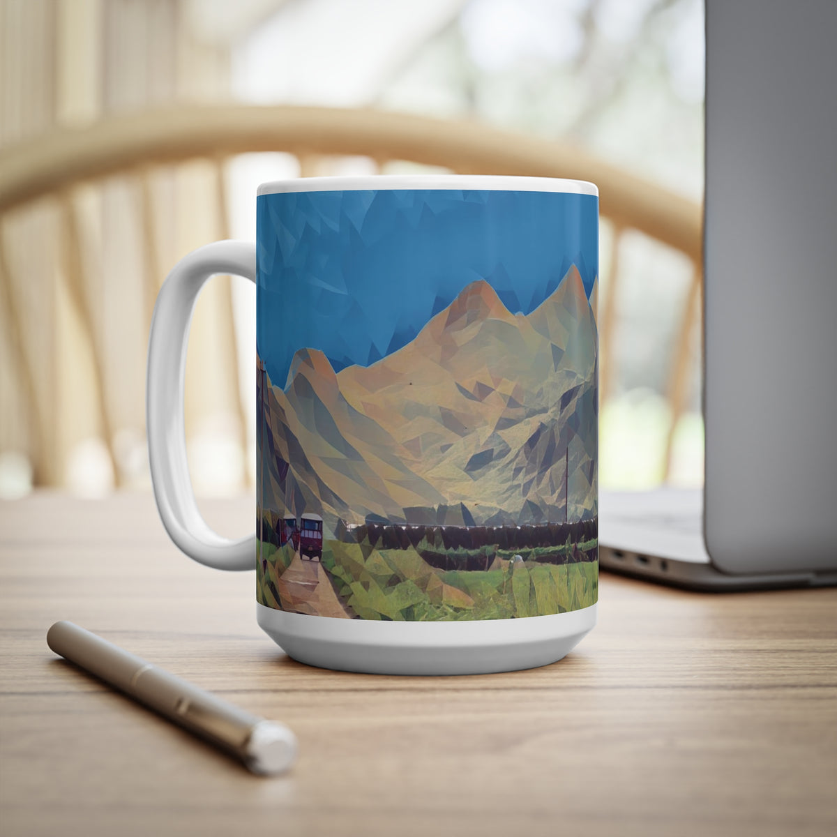 Ceramic White Cup 15oz - Poly Art - China's Guilin Hills