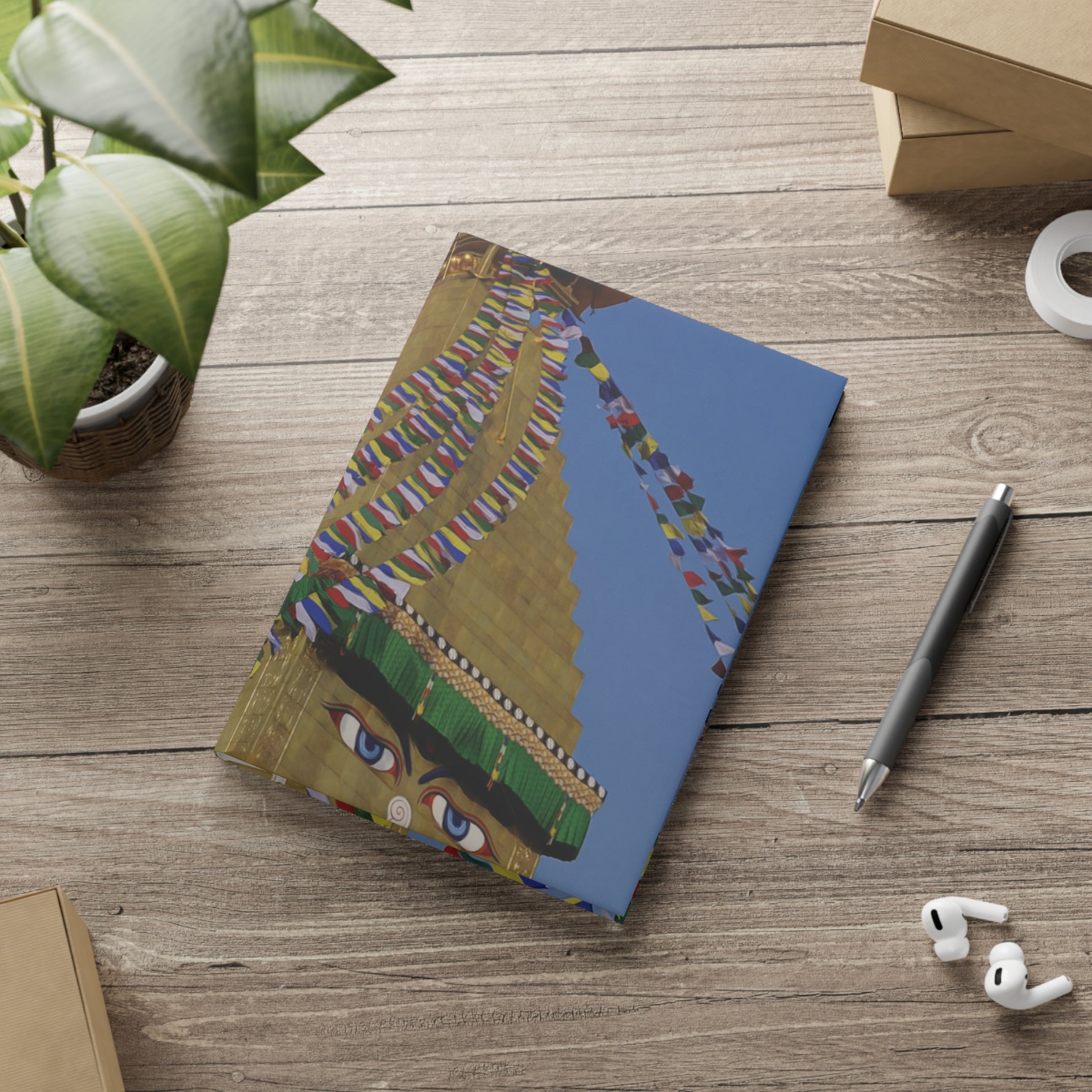 Hardcover Notebook with Puffy Covers - Nepal, Stupa with Buddha's Eyes (Variant 3)